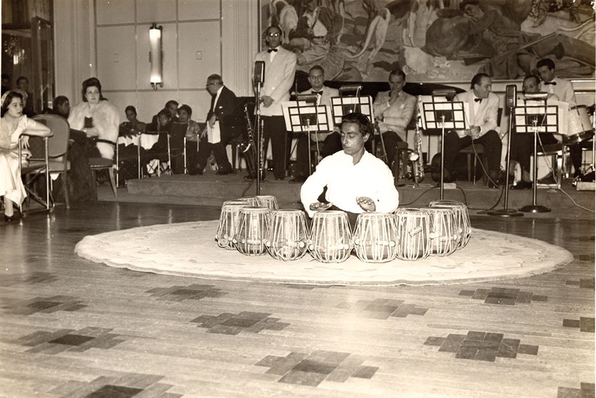 Performing on the S/S Île-de-France, a French cruise ship, in December 1951